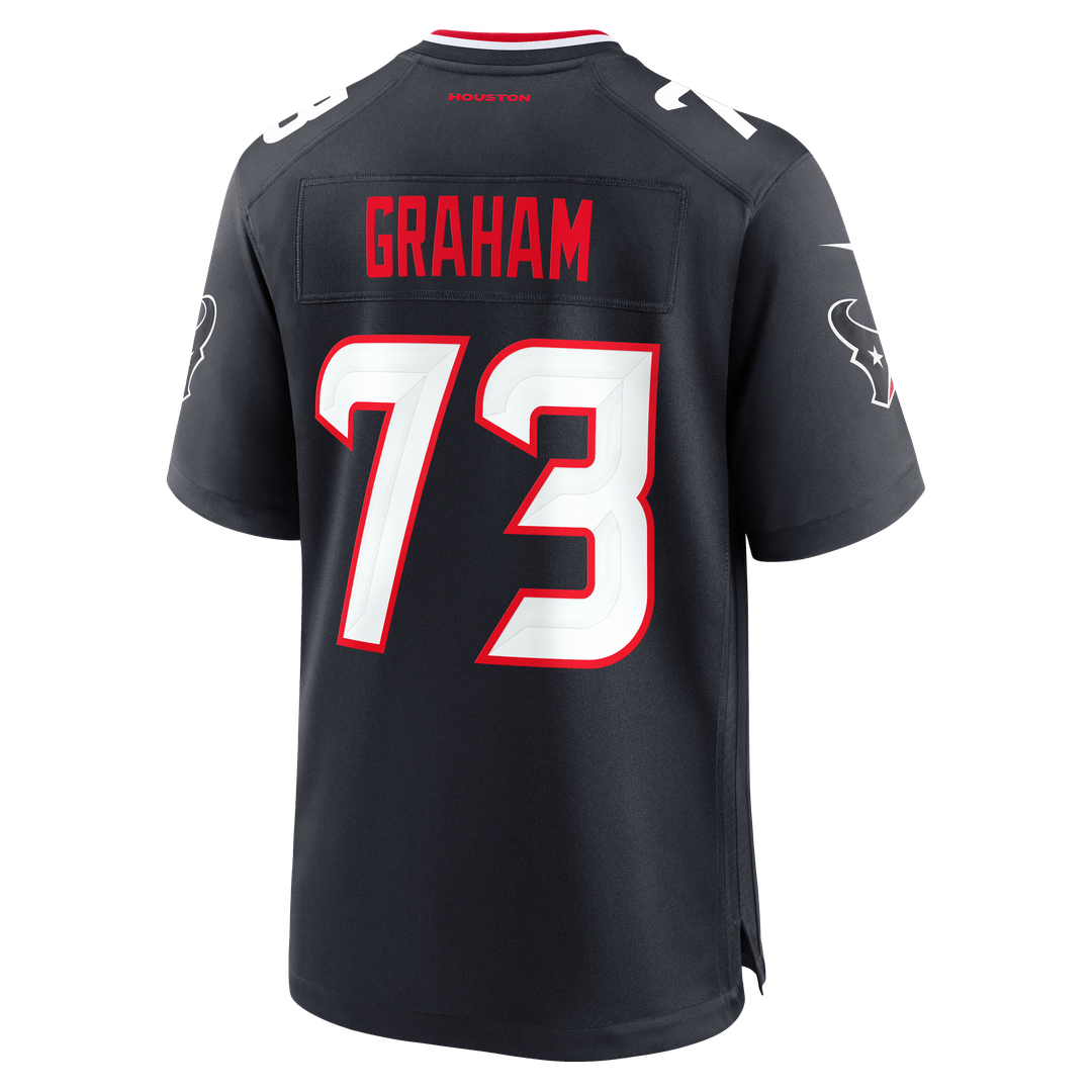 Houston Texans Derrick Graham Navy Team Game Jersey | NFL Football Jersey
