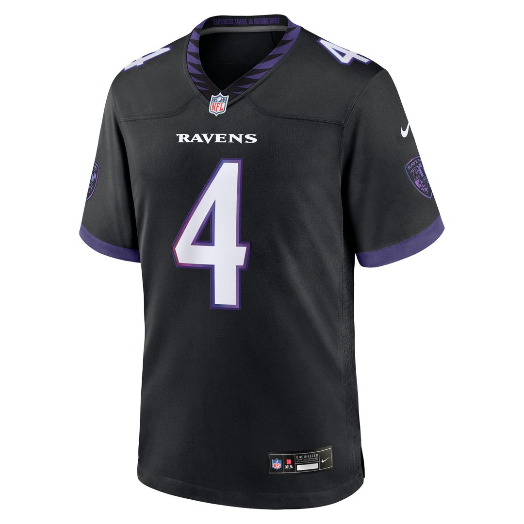Baltimore Ravens Zay Flowers Purple Alternate Game Jersey | NFL Football Jersey