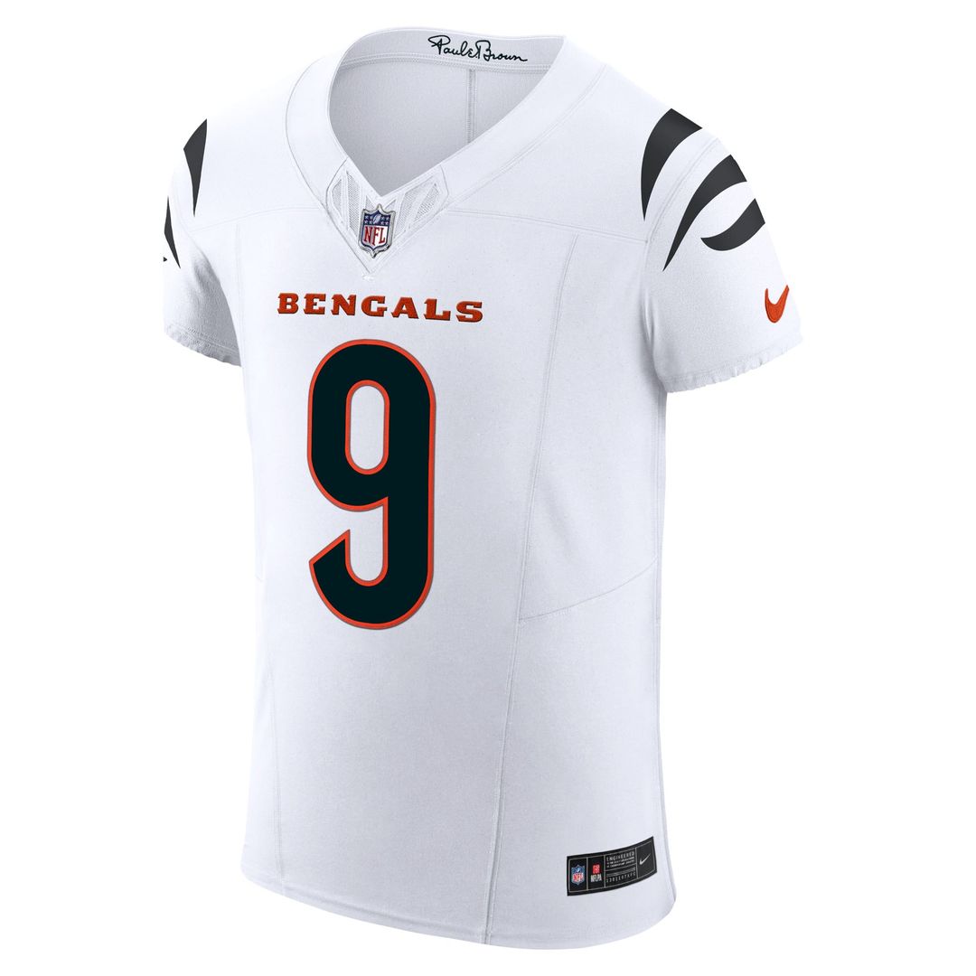 Cincinnati Bengals Joe Burrow White Vapor F.U.S.E. Elite Jersey | NFL Football Jersey