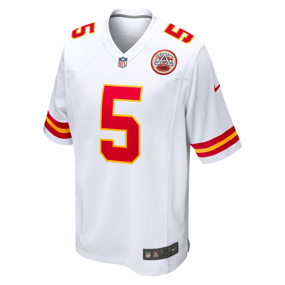 Kansas City Chiefs Mansoor Delane White Game Jersey | NFL Football Jersey