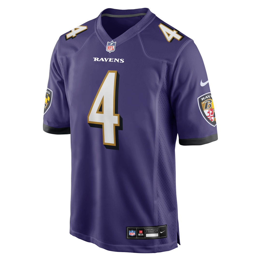 Baltimore Ravens Zay Flowers Purple Game Jersey | NFL Football Jersey