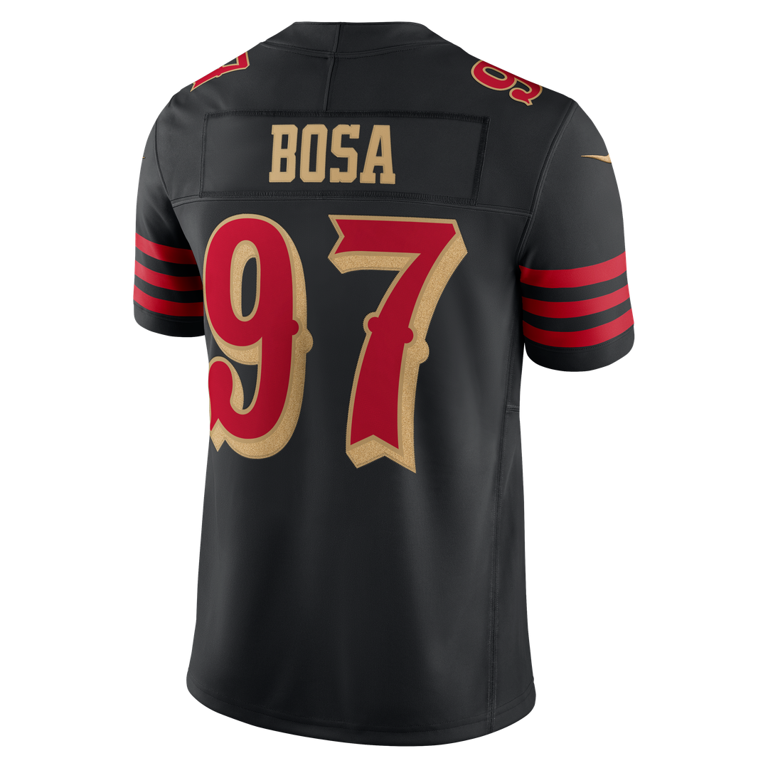 San Francisco 49ers Nick Bosa Black Rivalries Collection Stitched Limited Jersey | NFL Football Jersey