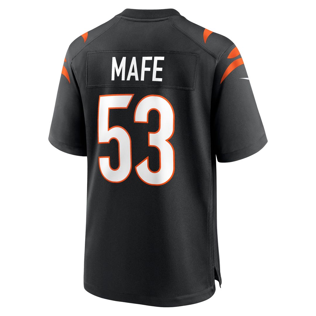 Cincinnati Bengals Boye Mafe Black Team Game Jersey | NFL Football Jersey