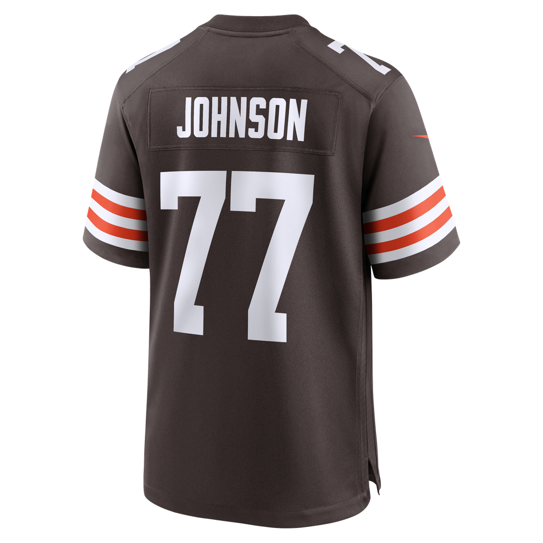 Cleveland Browns Zion Johnson Brown Team Game Jersey | NFL Football Jersey