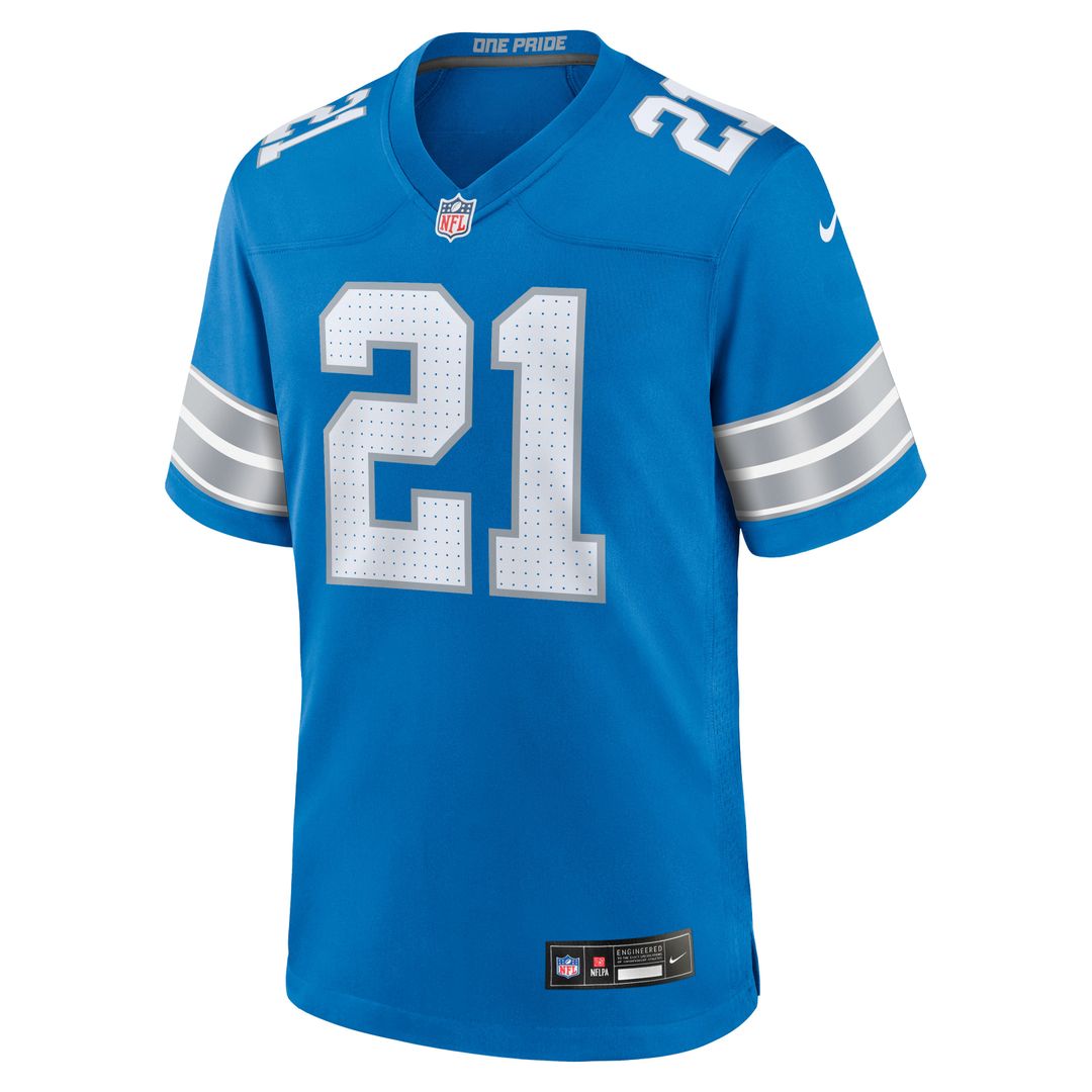 Detroit Lions Roger McCreary Blue Team Game Jersey | NFL Football Jersey
