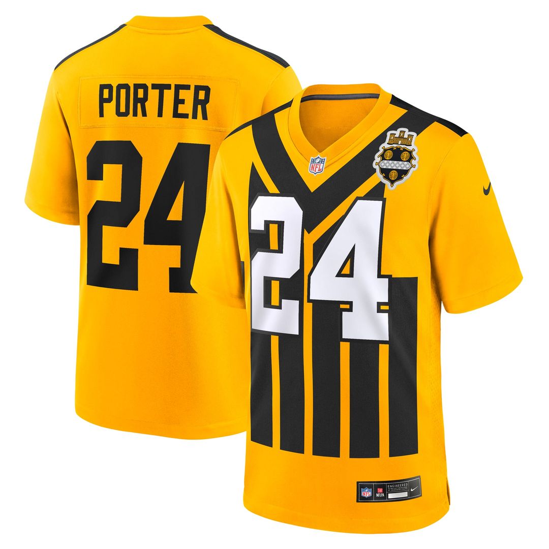 Pittsburgh Steelers Joey Porter Jr. Black Game Jersey | NFL Football Jersey