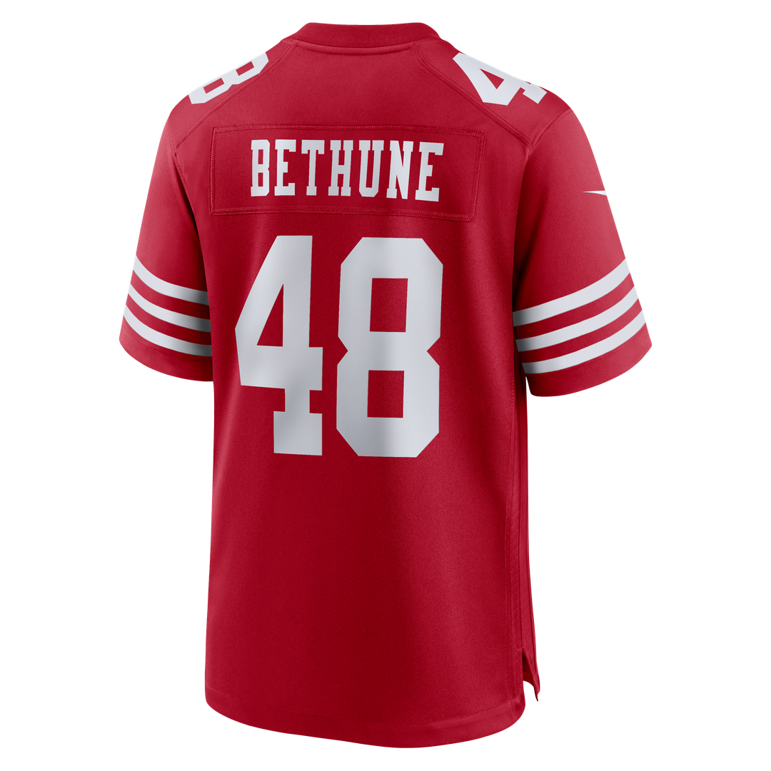 San Francisco 49ers Tatum Bethune Scarlet Game Jersey | NFL Football Jersey