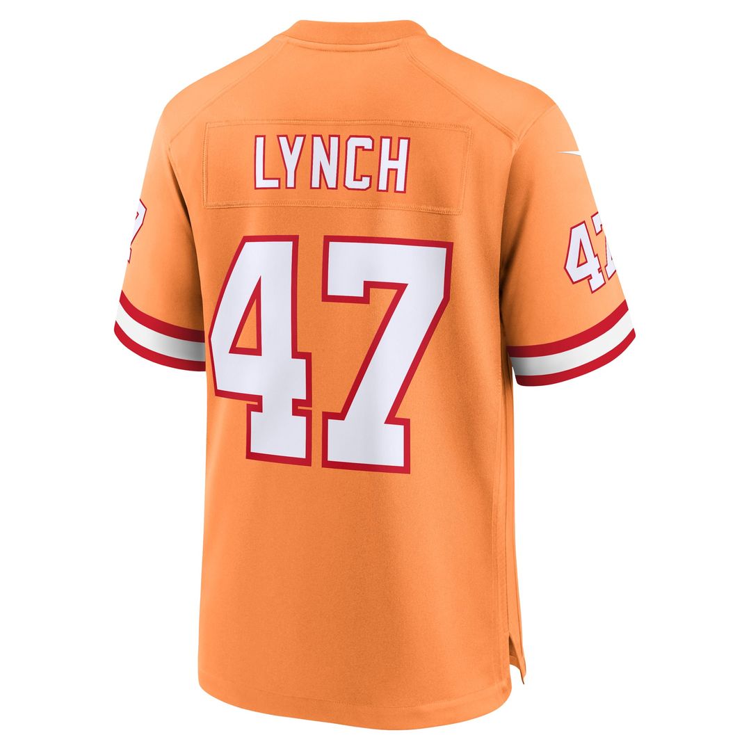Tampa Bay Buccaneers John Lynch Orange Throwback Game Jersey | NFL Football Jersey