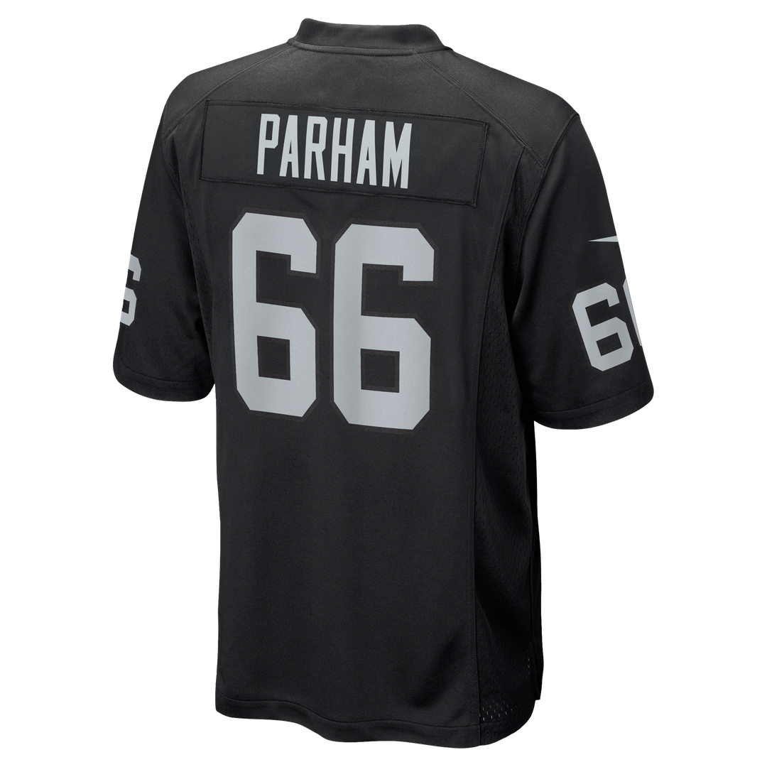 Las Vegas Raiders Dylan Parham Black Game Player Jersey | NFL Football Jersey