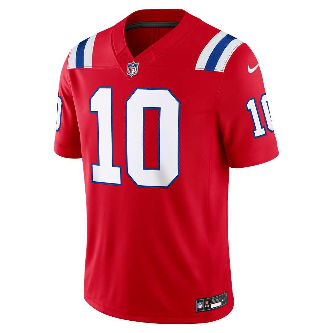 New England Patriots Drake Maye White Vapor F.U.S.E. Stitched Limited Jersey | NFL Football Jersey