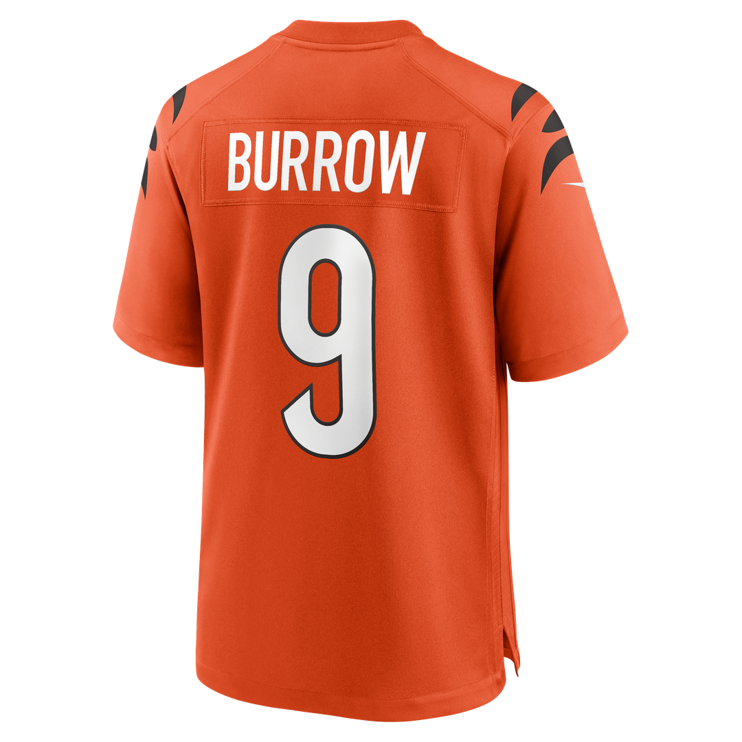 Cincinnati Bengals Joe Burrow Orange Alternate Game Jersey | NFL Football Jersey