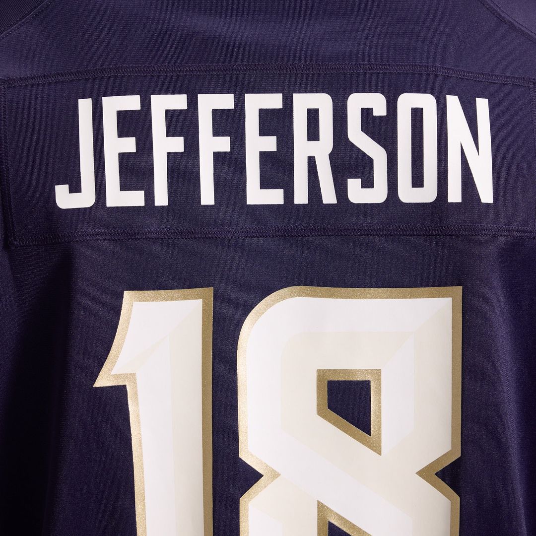 Minnesota Vikings Justin Jefferson Purple 2026 Rivalries Collection Game Jersey | NFL Football Jersey