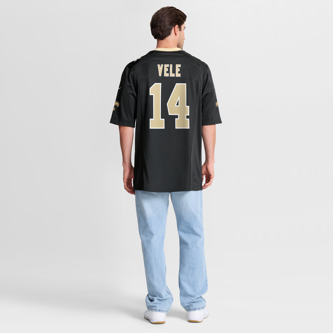 New Orleans Saints Devaughn Vele Black Team Game Jersey | NFL Football Jersey