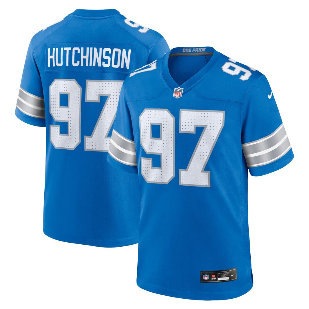 Detroit Lions Aidan Hutchinson Black 2nd Alternate Game Jersey | NFL Football Jersey
