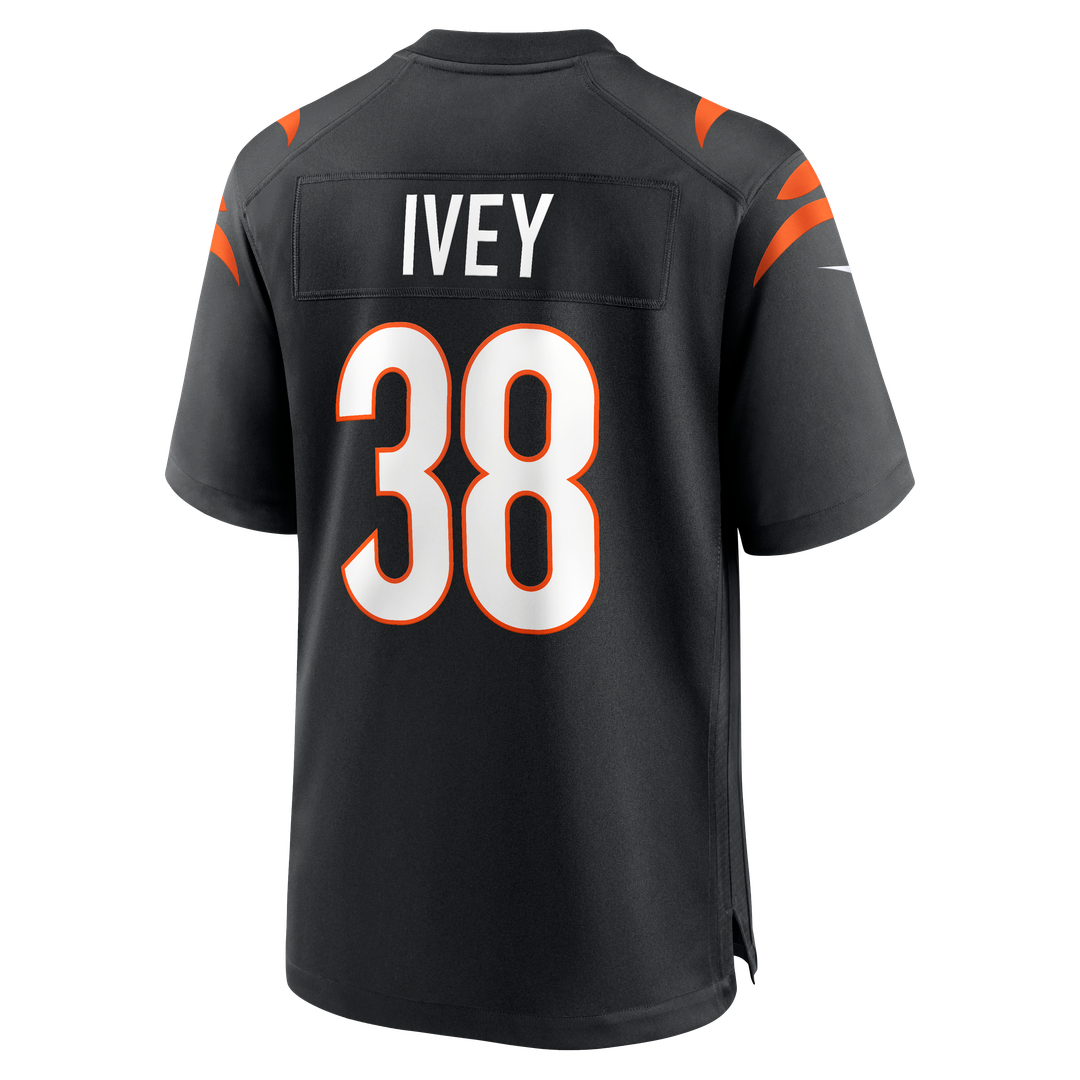 Cincinnati Bengals DJ Ivey Black Team Game Jersey | NFL Football Jersey
