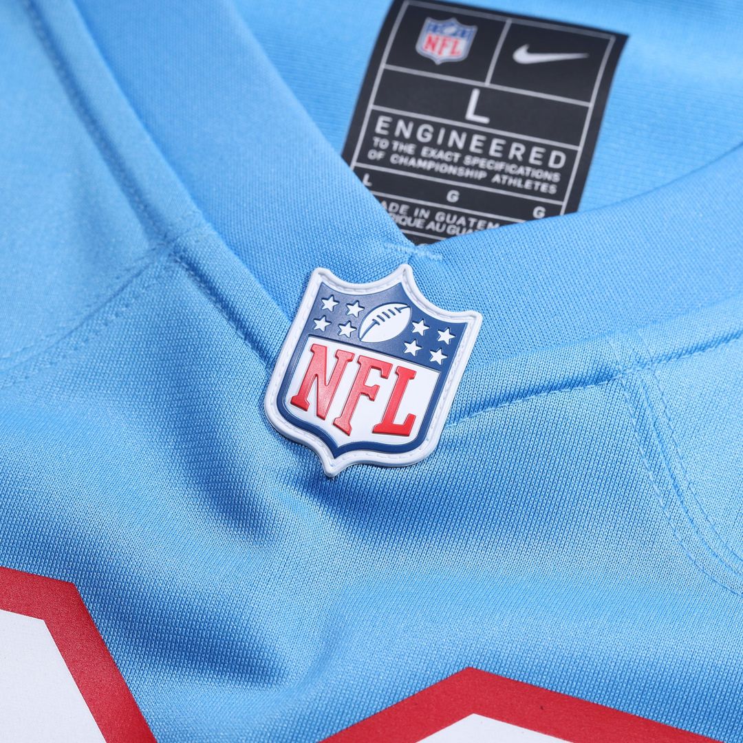 Tennessee Titans Warren Moon Light Blue Retired Player Alternate Game Jersey | NFL Football Jersey