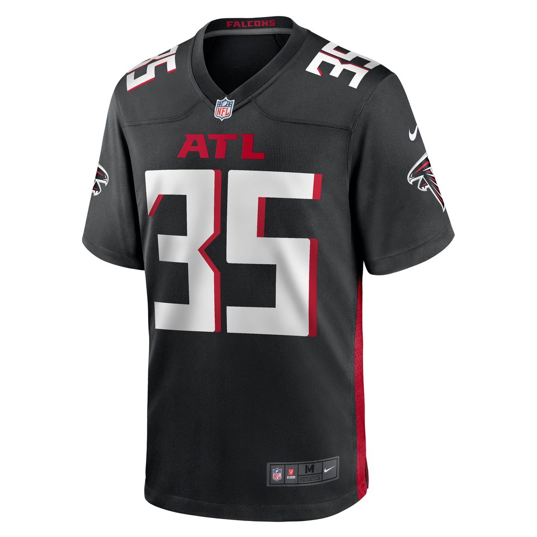 Atlanta Falcons Natrone Brooks Black Team Game Jersey | NFL Football Jersey