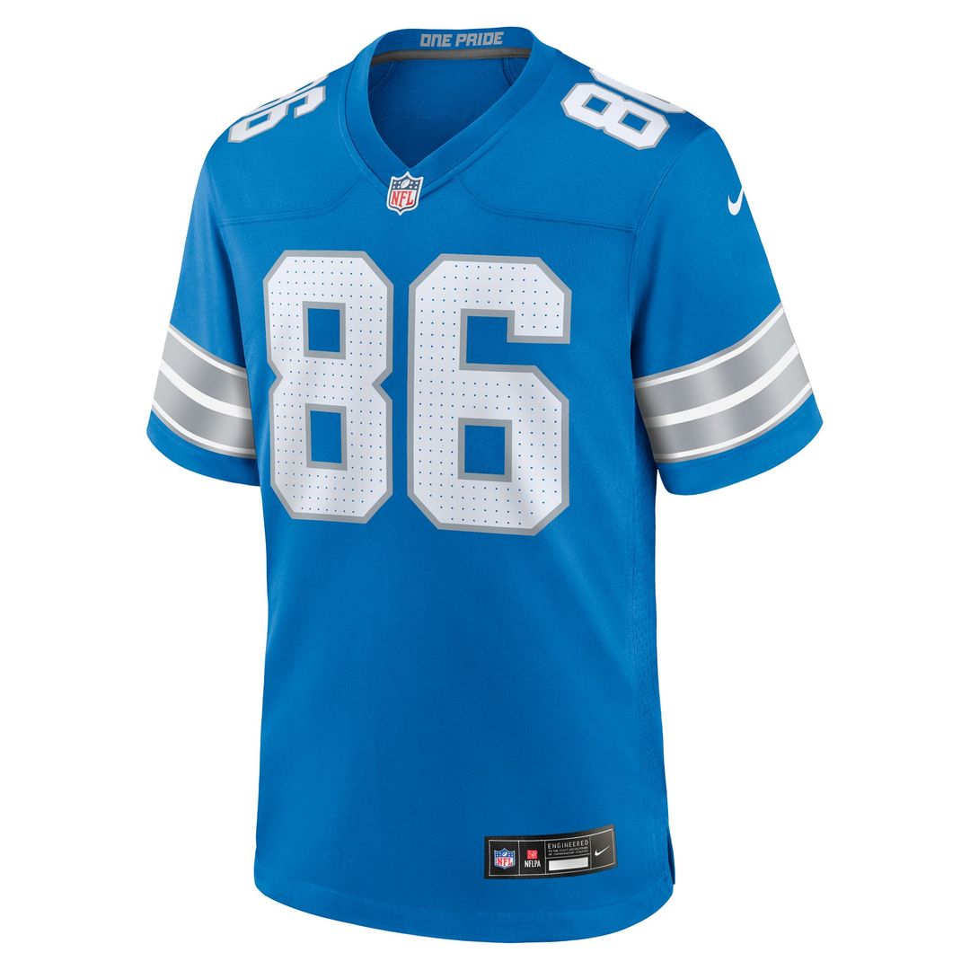 Detroit Lions Anthony Firkser Blue Team Game Jersey | NFL Football Jersey