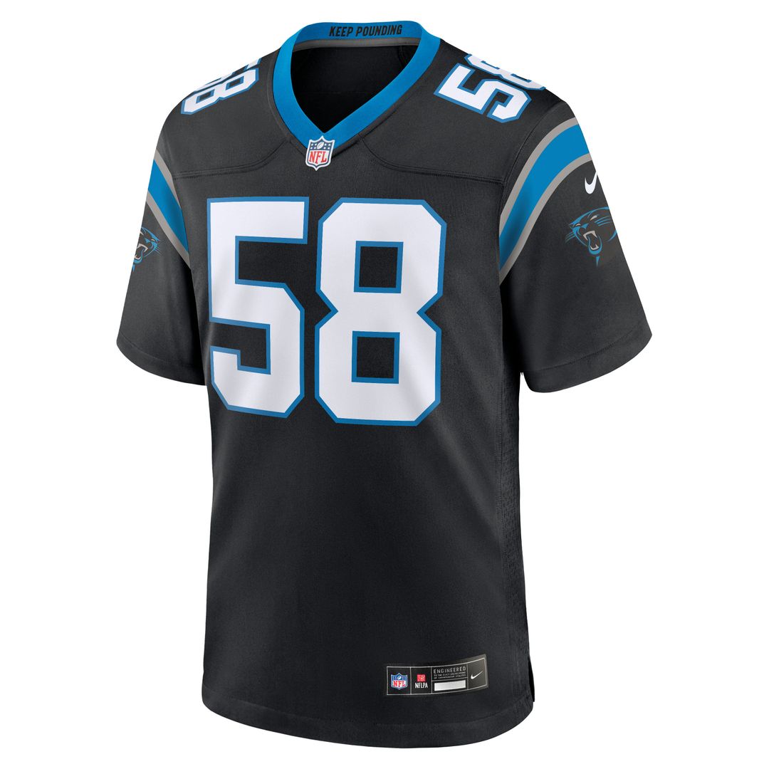 Carolina Panthers Thomas Davis Sr. Black Team Retired Game Jersey | NFL Football Jersey