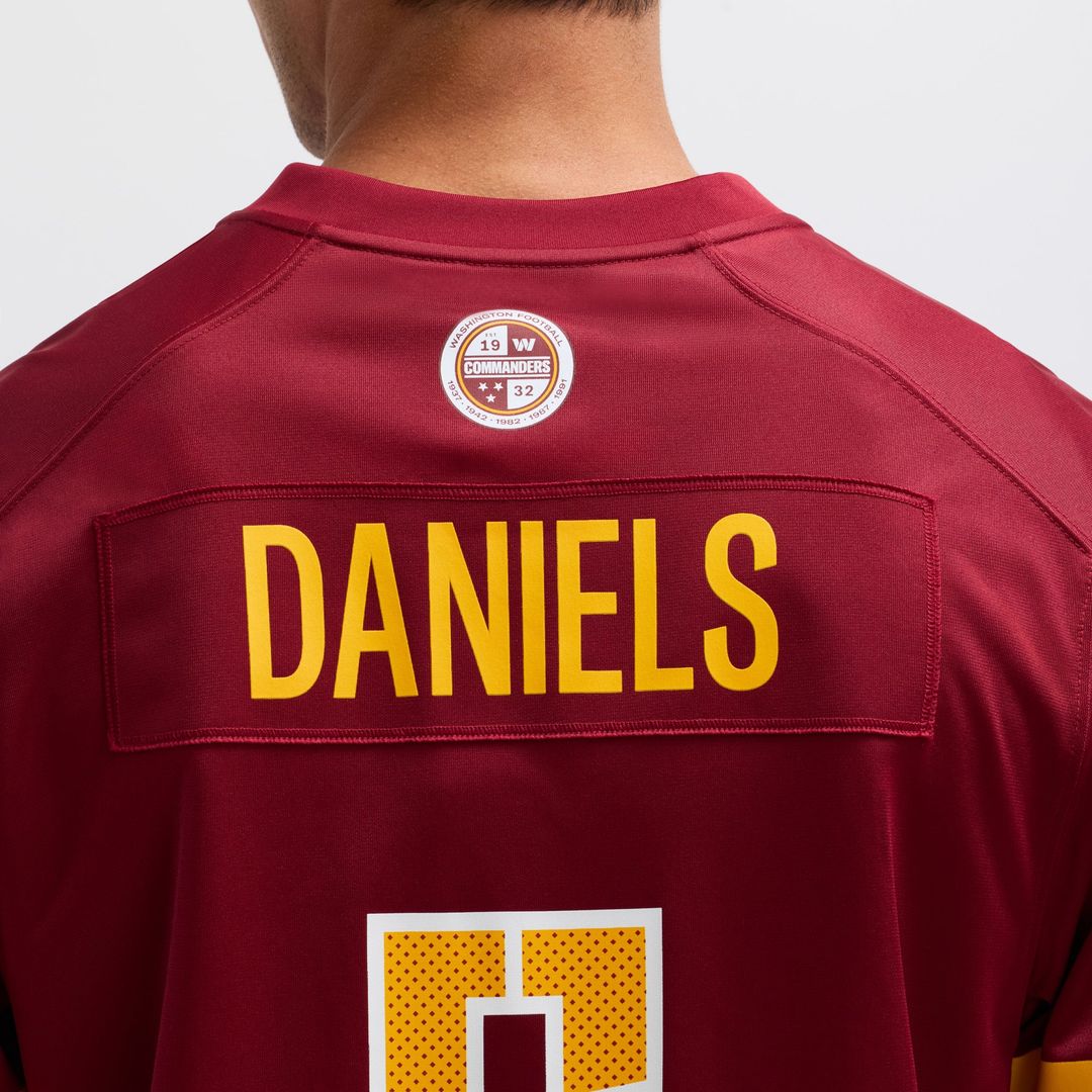 Washington Commanders Jayden Daniels Burgundy Player Game Jersey | NFL Football Jersey