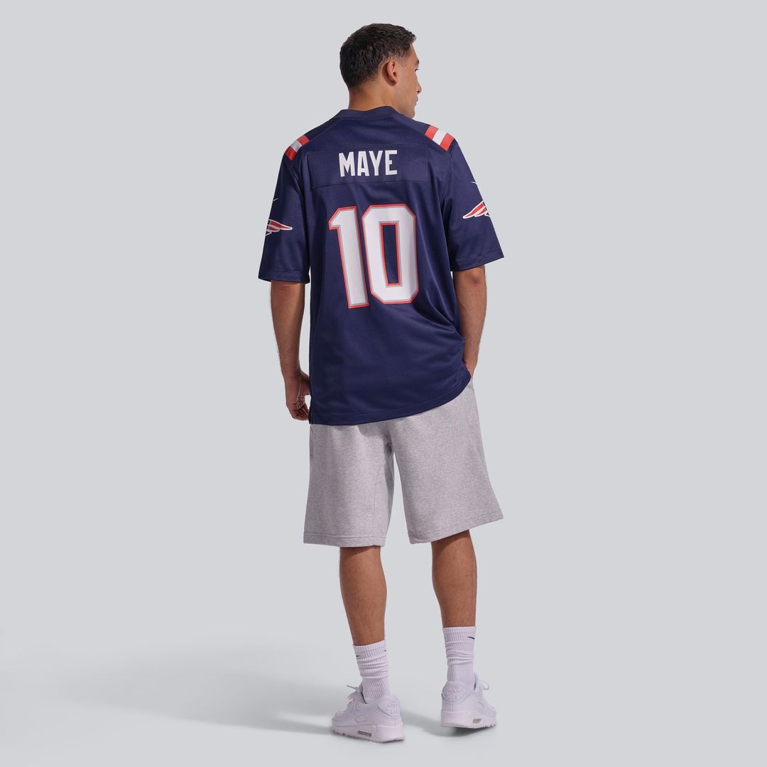 New England Patriots Drake Maye Navy Player Game Jersey | NFL Football Jersey