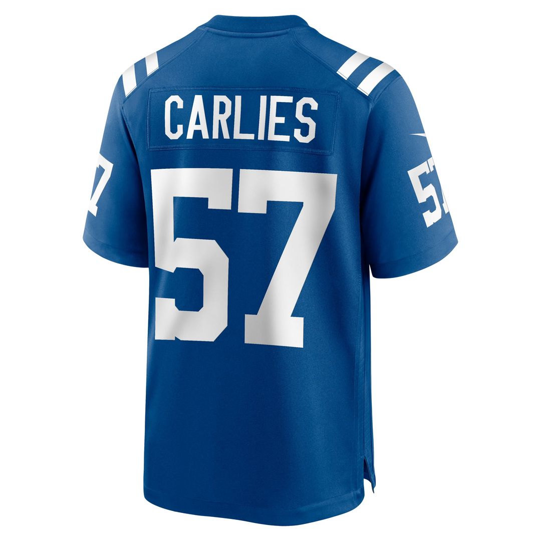 Indianapolis Colts Jaylon Carlies Royal Game Jersey | NFL Football Jersey