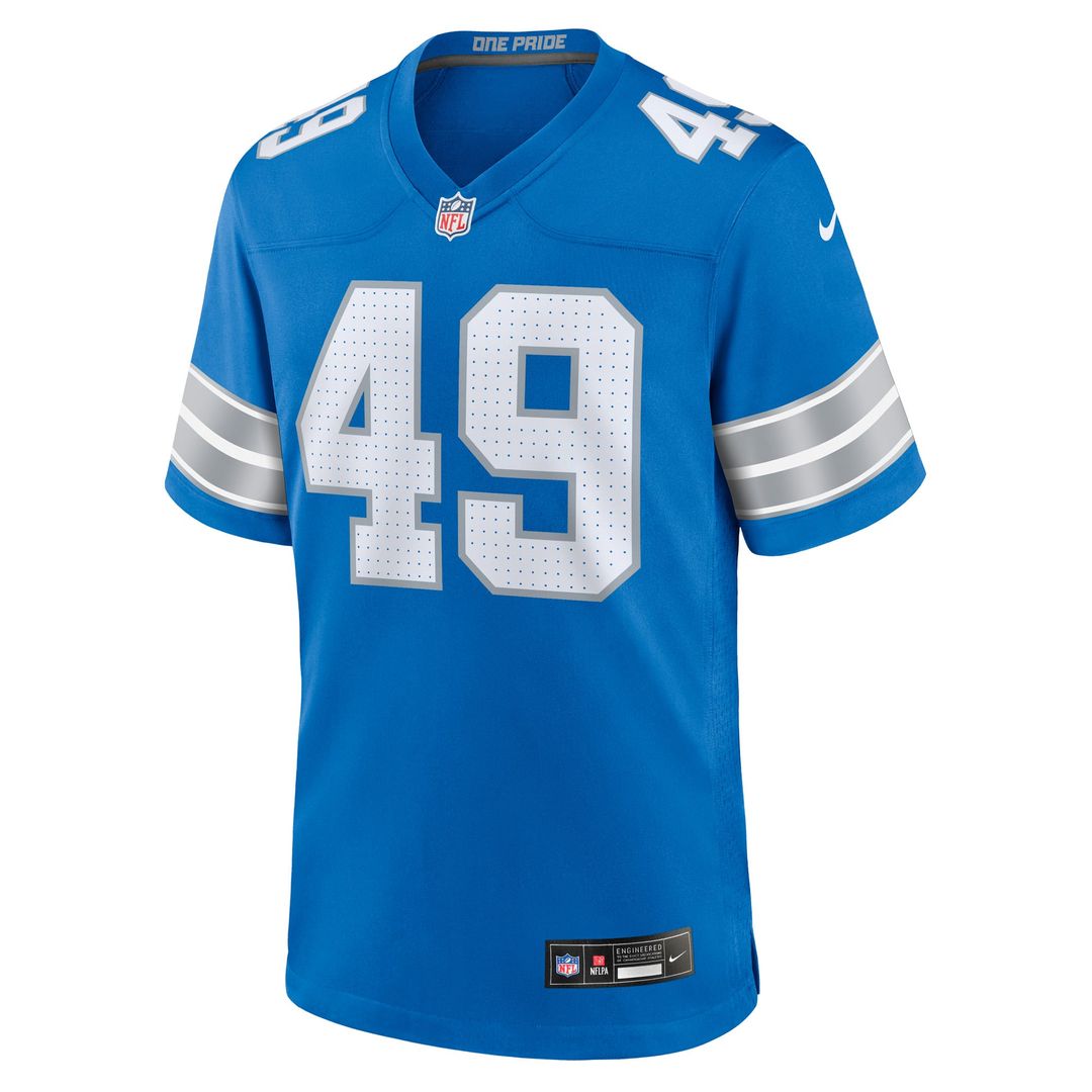 Detroit Lions Hogan Hatten Blue Game Jersey | NFL Football Jersey