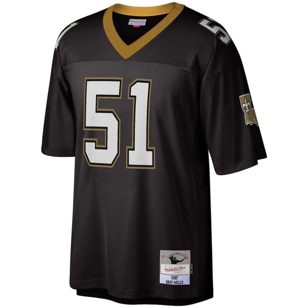New Orleans Saints Sam Mills Black Legacy Replica Jersey | NFL Football Jersey