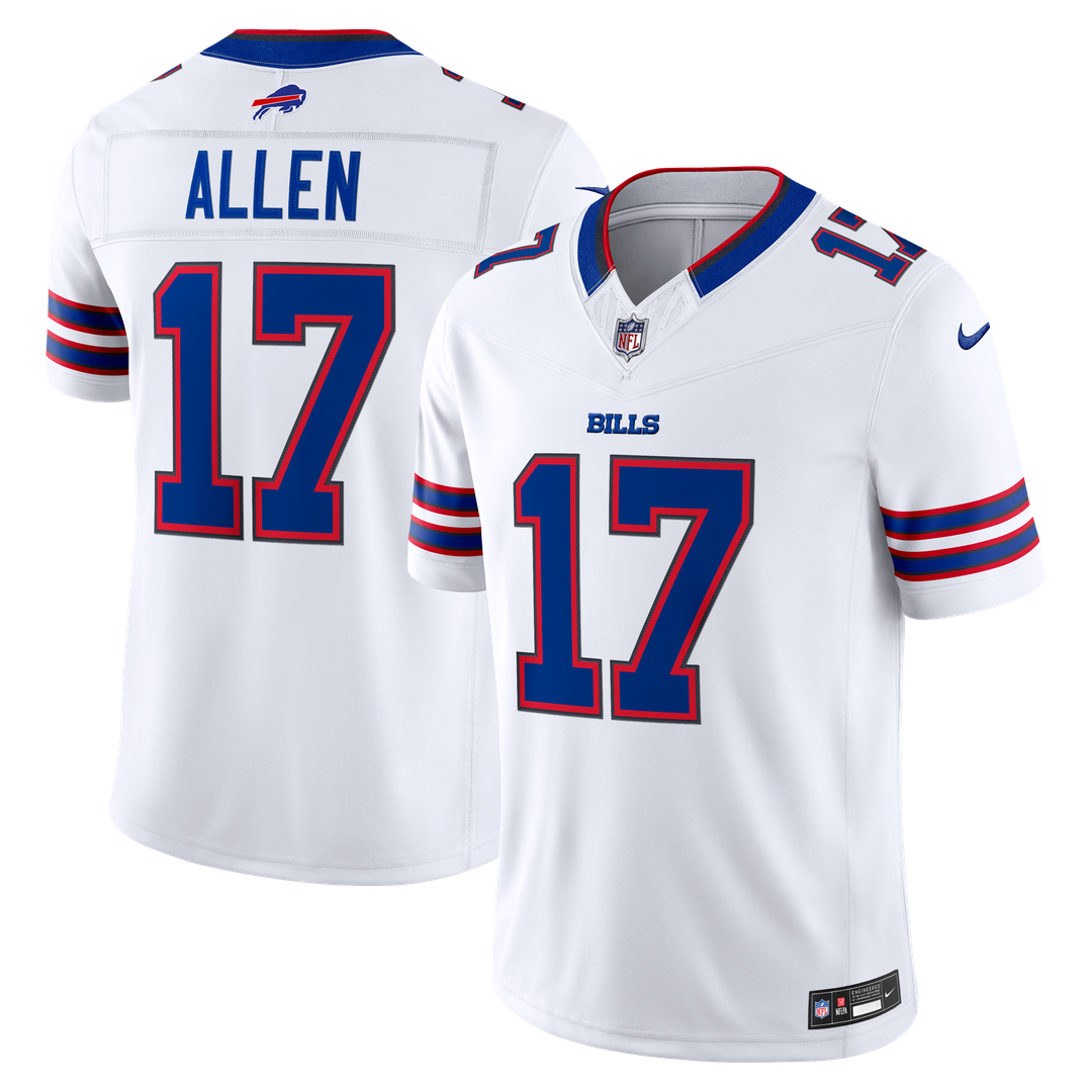 Buffalo Bills Josh Allen White Vapor F.U.S.E. Stitched Limited Jersey | NFL Football Jersey