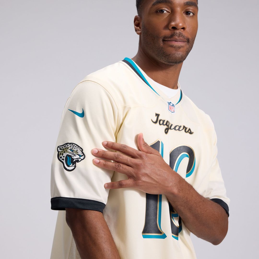 Jacksonville Jaguars Trevor Lawrence Natural 2026 Rivalries Collection Game Jersey | NFL Football Jersey