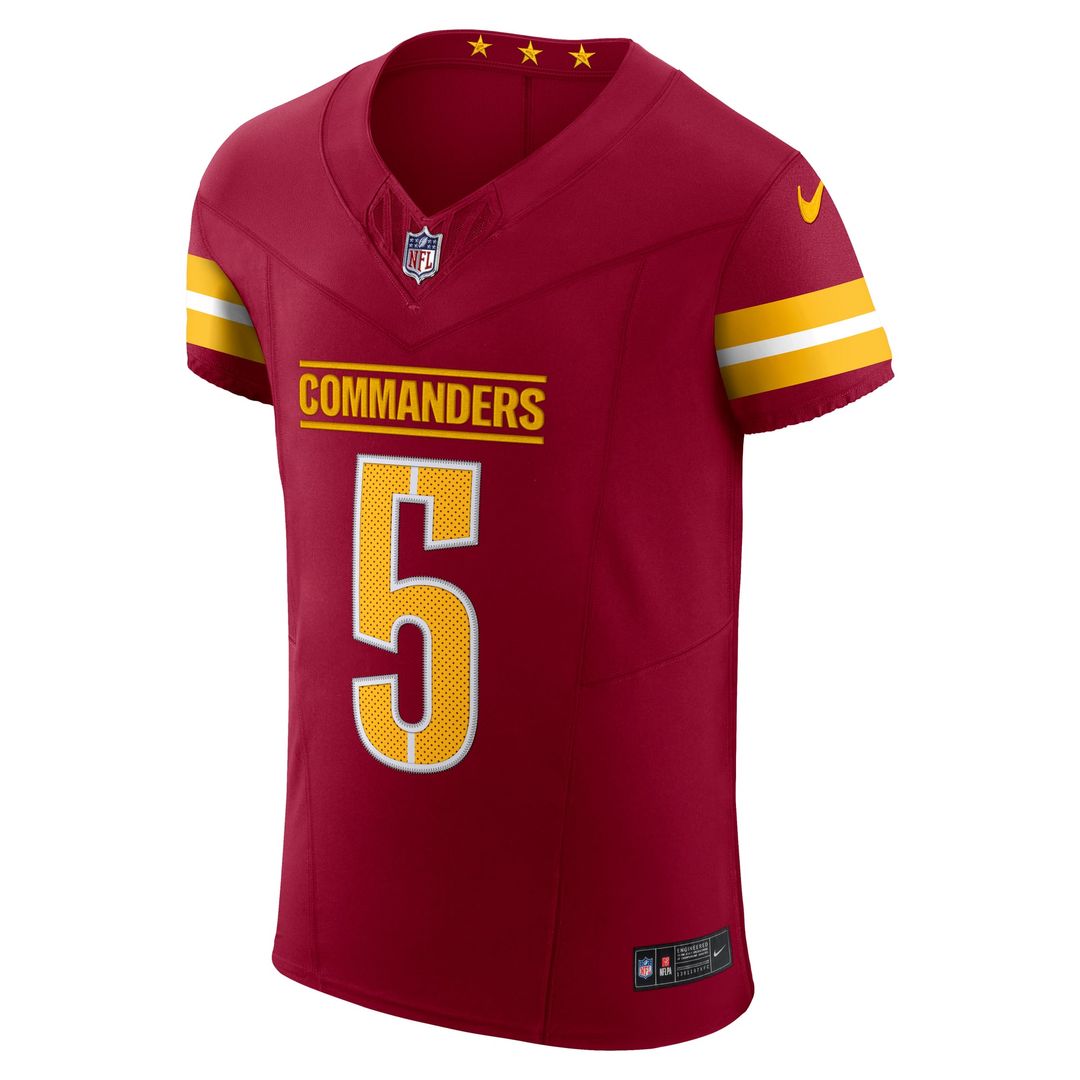 Washington Commanders Jayden Daniels Black Alternate Vapor F.U.S.E. Elite Jersey | NFL Football Jersey