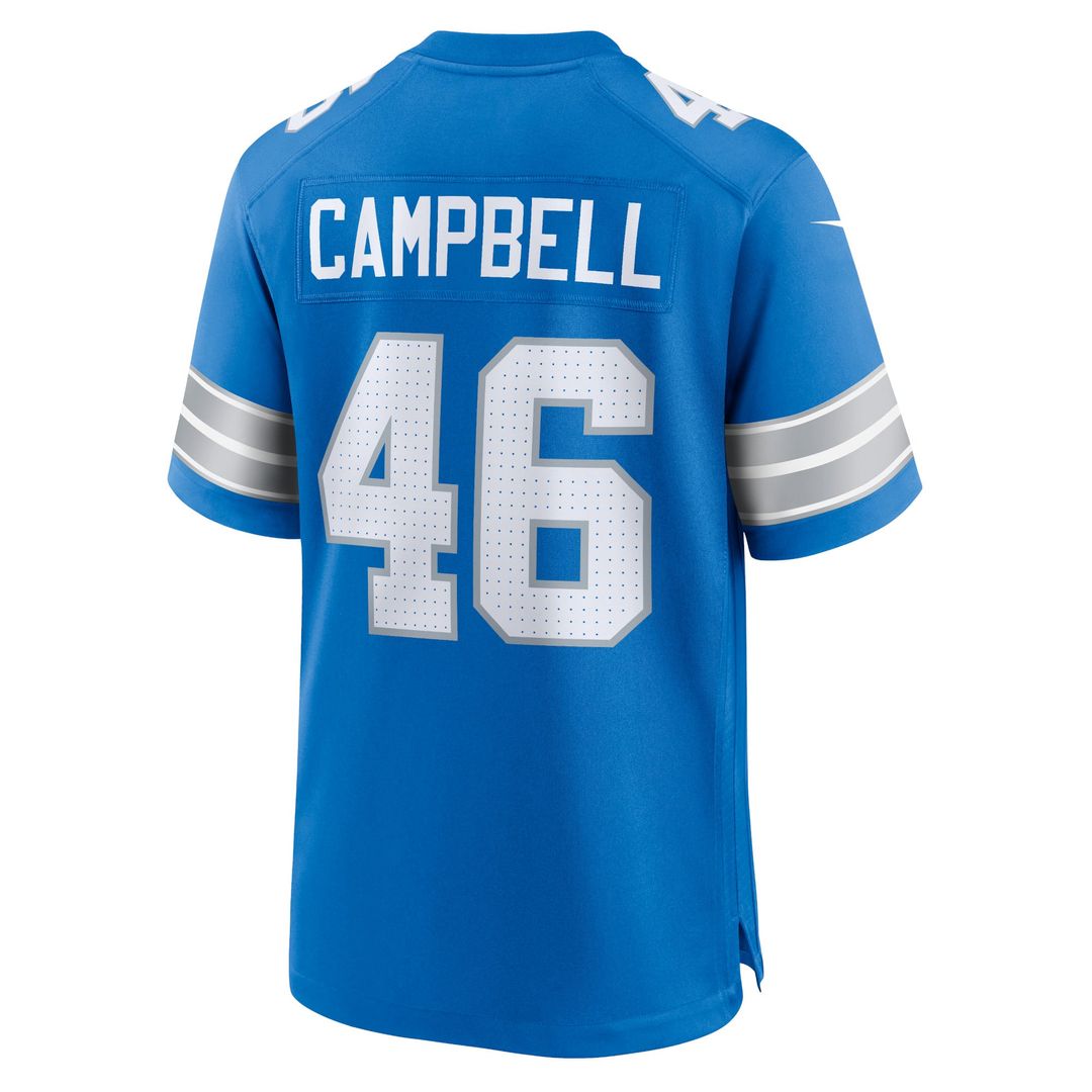 Detroit Lions Jack Campbell Blue Game Jersey | NFL Football Jersey