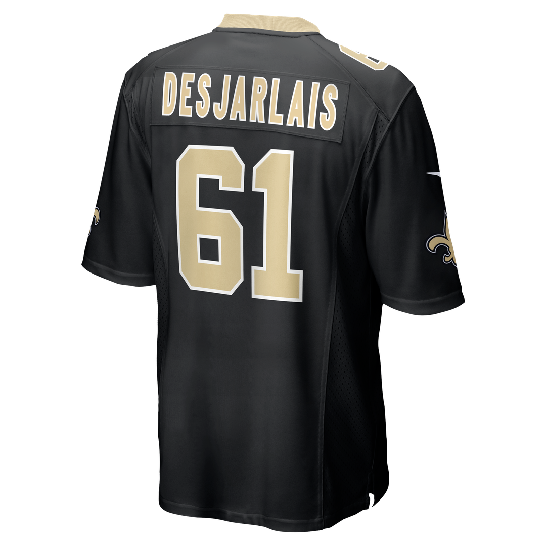 New Orleans Saints Drew Desjarlais Black Game Player Jersey | NFL Football Jersey