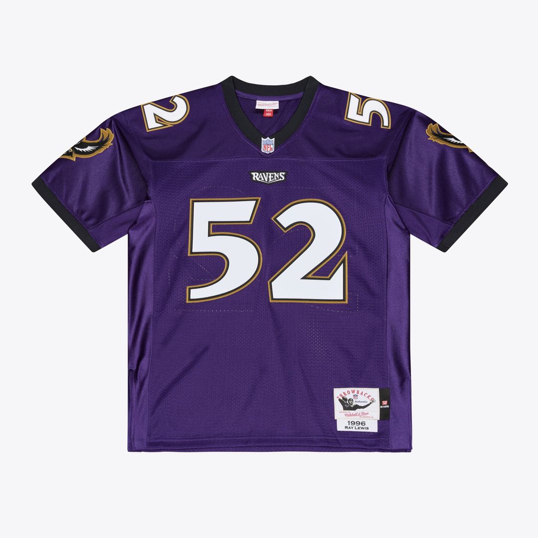 Baltimore Ravens Ray Lewis Purple 1996 Authentic Throwback Jersey | NFL Football Jersey