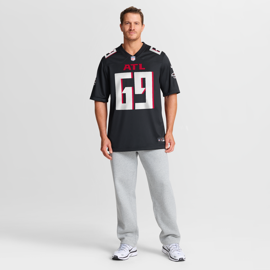 Atlanta Falcons Jack Nelson Black Team Game Jersey | NFL Football Jersey