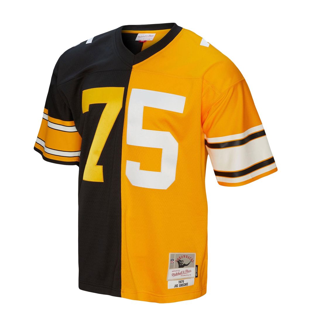 Pittsburgh Steelers Joe Greene Black/Gold 1976 Split Legacy Replica Jersey | NFL Football Jersey