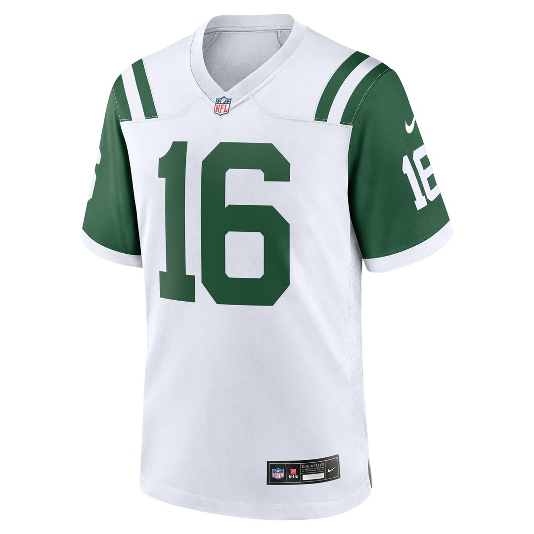 New York Jets Vinny Testaverde White Retired Player Alternate Game Jersey | NFL Football Jersey