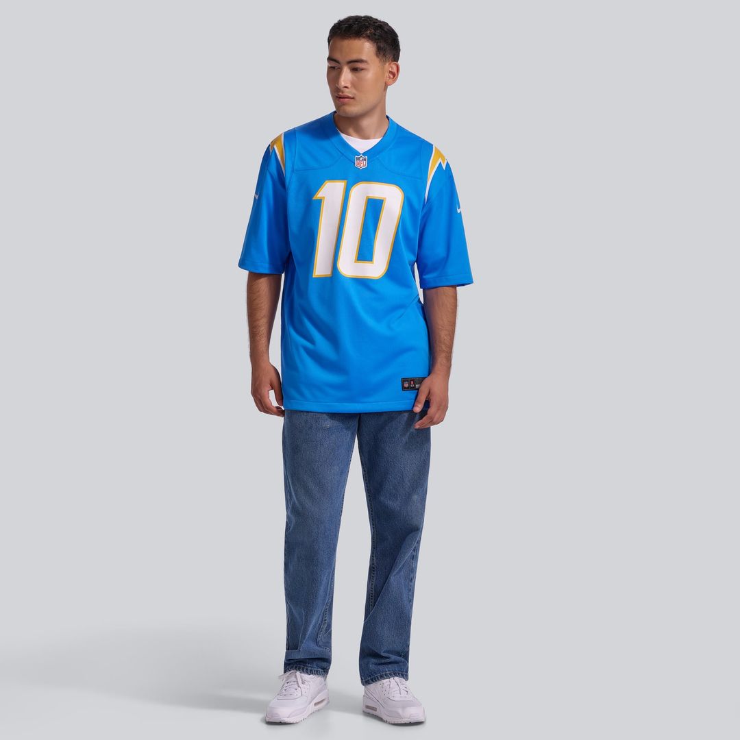 Los Angeles Chargers Justin Herbert Powder Blue Player Game Jersey | NFL Football Jersey