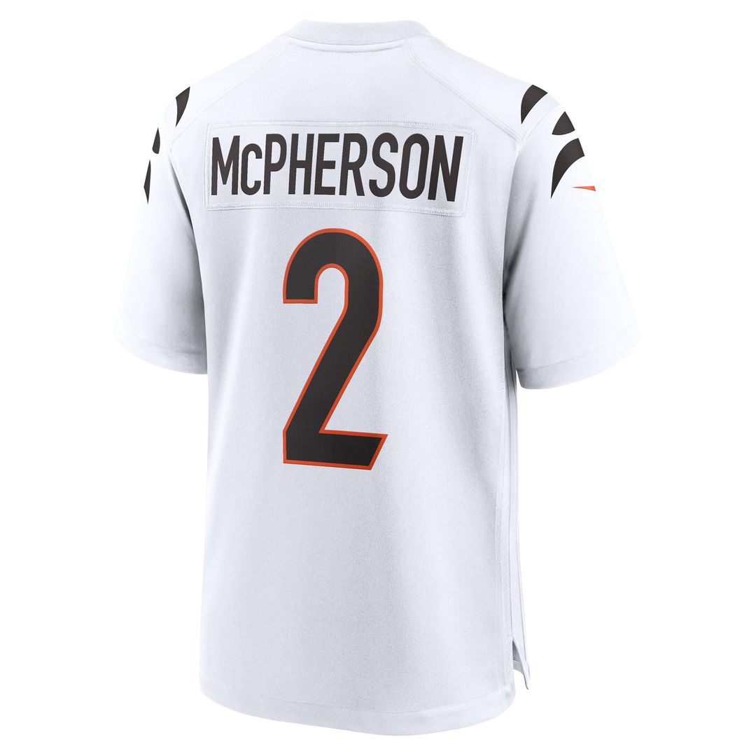 Cincinnati Bengals Evan McPherson White Game Player Jersey | NFL Football Jersey