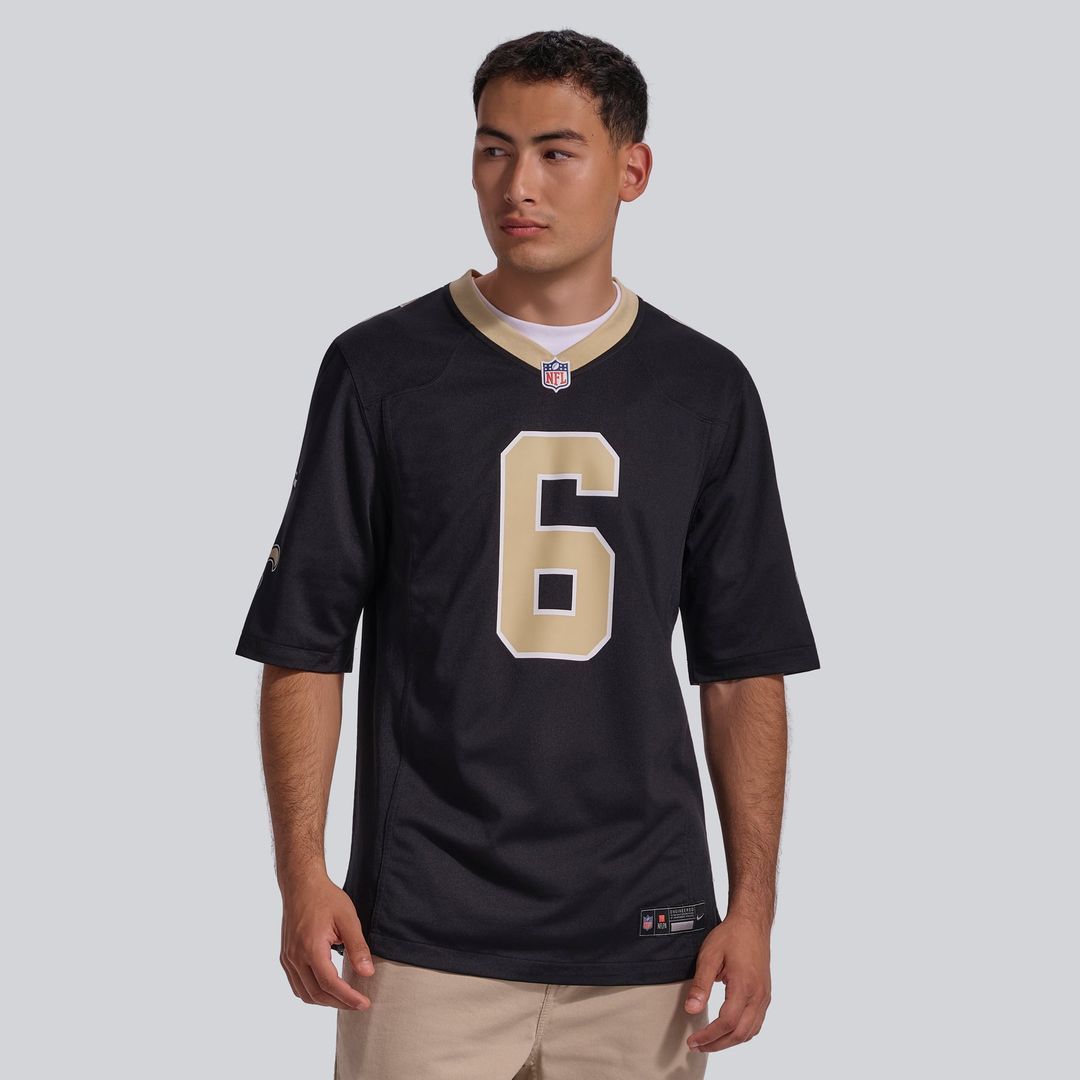 New Orleans Saints Tyler Shough Black Game Jersey | NFL Football Jersey