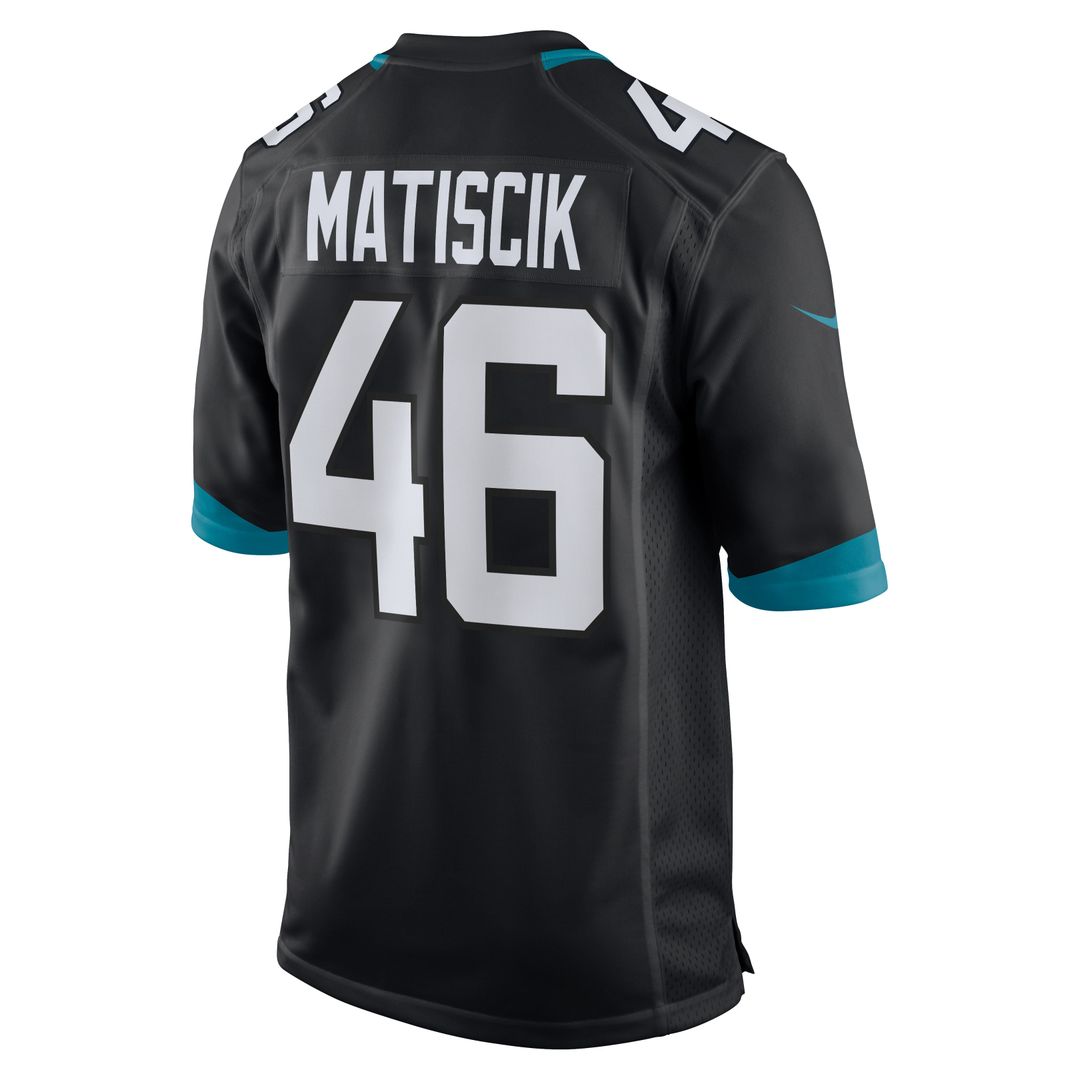 Jacksonville Jaguars Ross Matiscik Teal Game Jersey | NFL Football Jersey