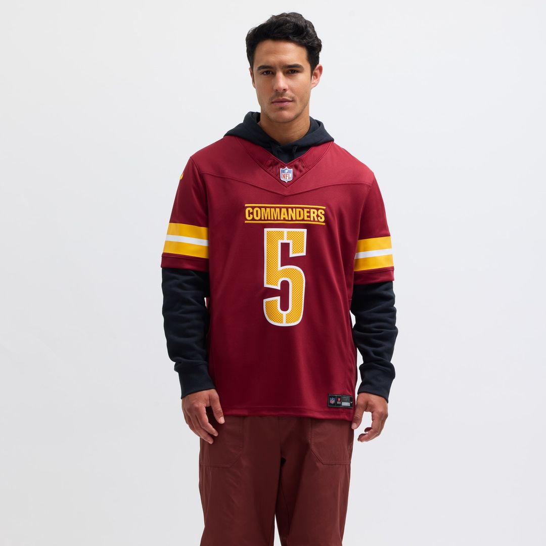 Washington Commanders Jayden Daniels White Vapor F.U.S.E. Limited Super Bowl Era Jersey | NFL Football Jersey