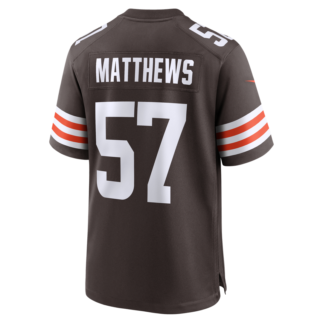 Cleveland Browns Clay Matthews Brown Game Retired Player Jersey | NFL Football Jersey
