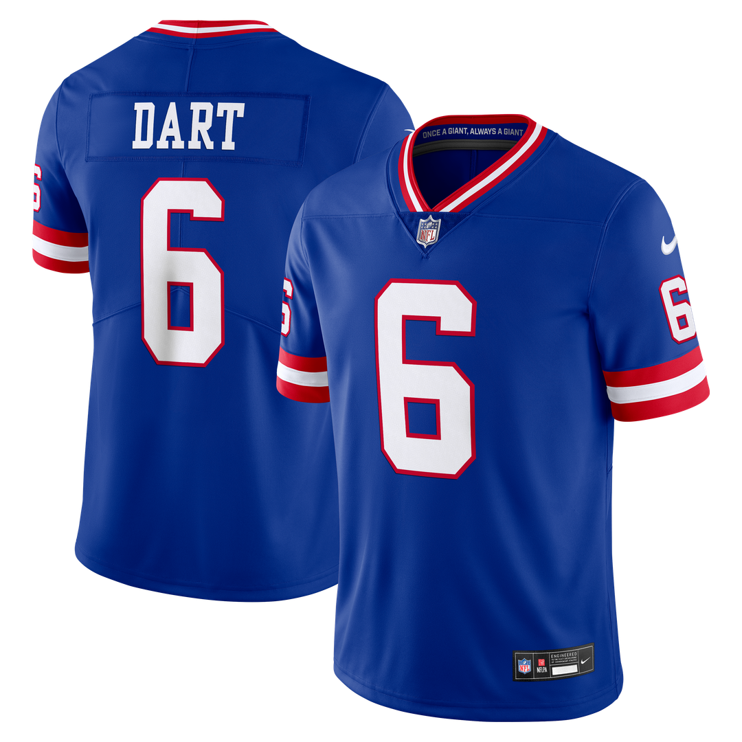 New York Giants Jaxson Dart White Vintage White Vapor Untouchable Stitched Limited Jersey | NFL Football Jersey