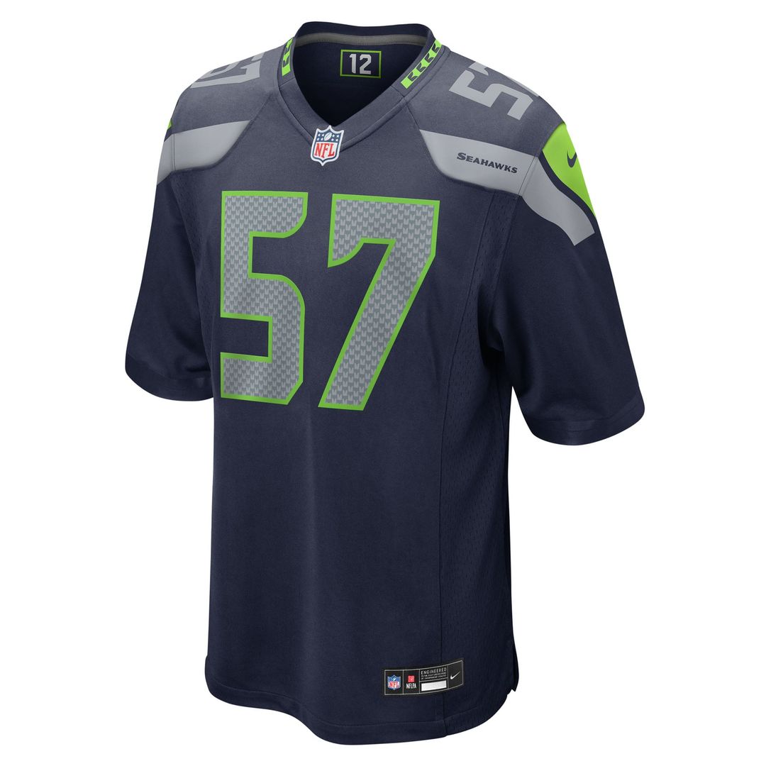 Seattle Seahawks Connor O'Toole College Navy Team Game Jersey | NFL Football Jersey
