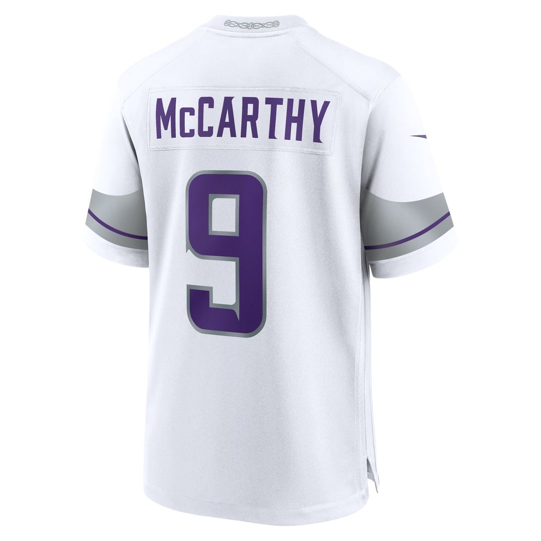Minnesota Vikings J.J. McCarthy White Alternate Game Player Jersey | NFL Football Jersey