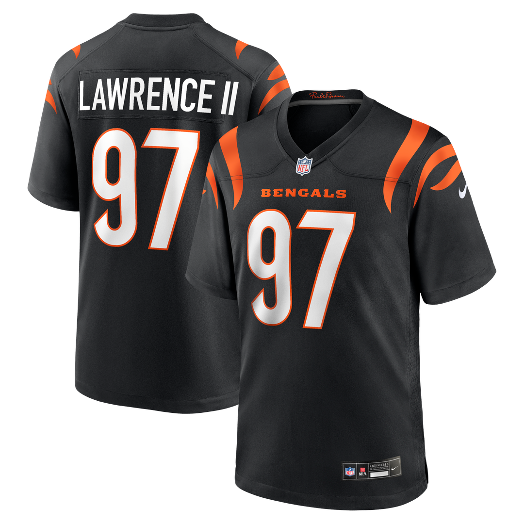 Cincinnati Bengals Dexter Lawrence II Black Game Jersey | NFL Football Jersey