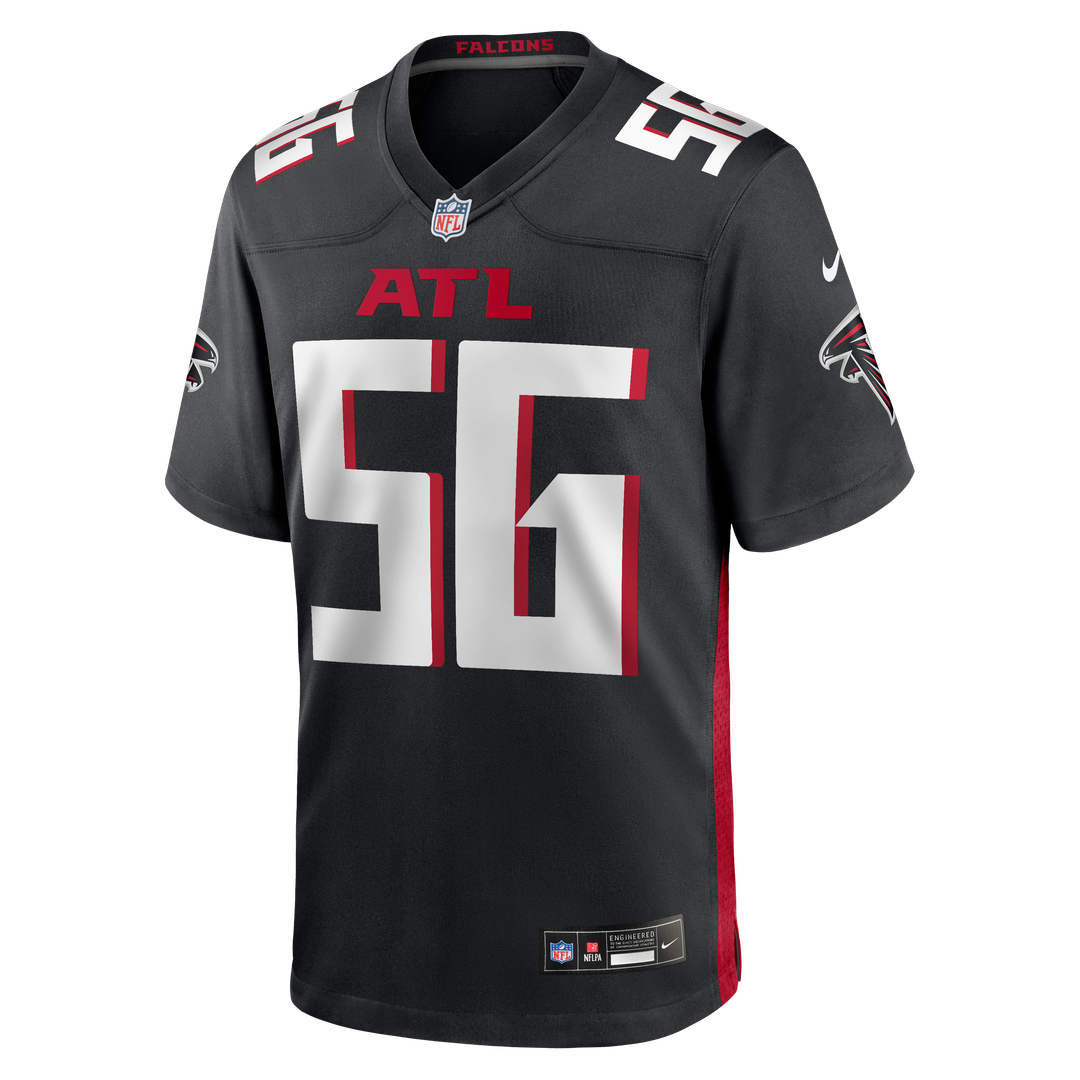 Atlanta Falcons Keith Brooking Black Game Retired Player Jersey | NFL Football Jersey