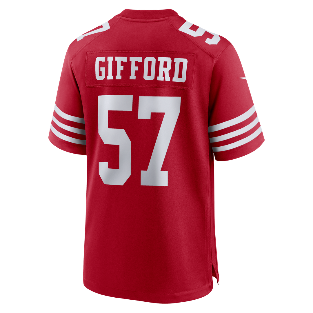 San Francisco 49ers Luke Gifford Scarlet Team Game Jersey | NFL Football Jersey
