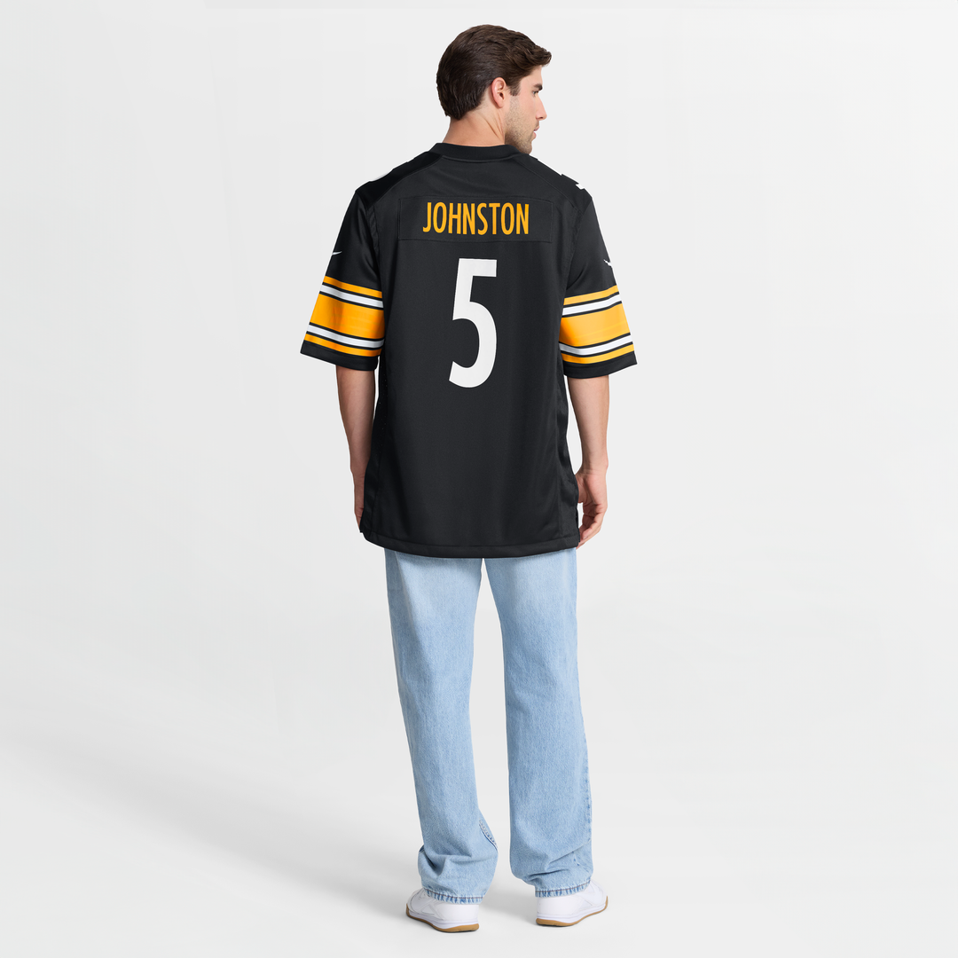 Pittsburgh Steelers Cameron Johnston Black Game Jersey | NFL Football Jersey